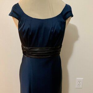 Adrianna Papell Navy Satin Dress